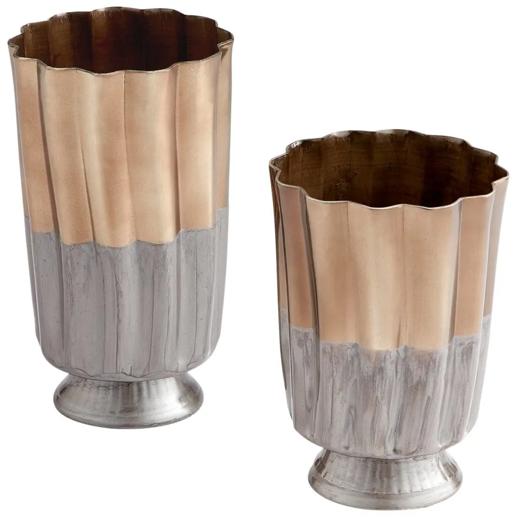 Cyan Design 10693 Twin Tones Vase - Black And Bronze - Medium