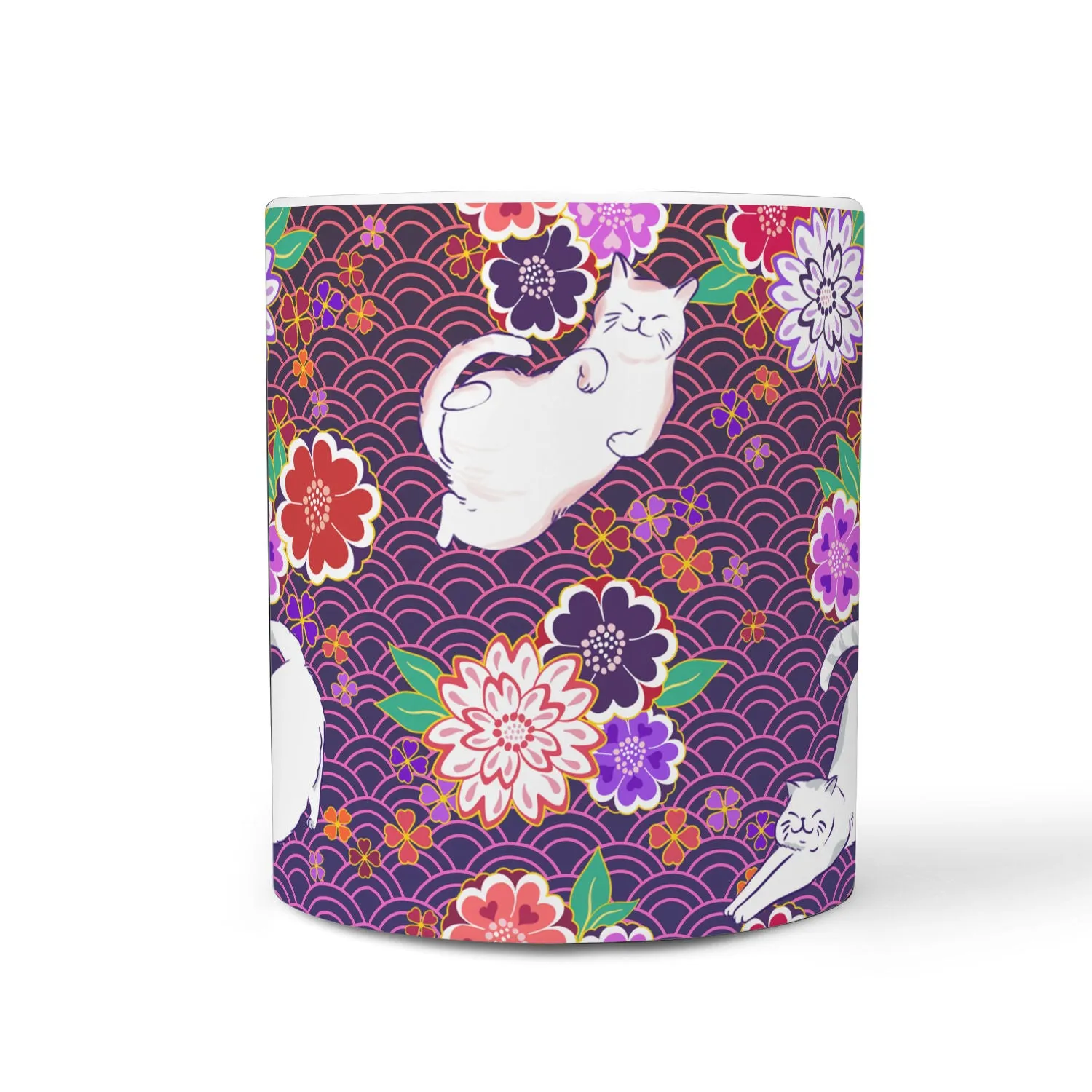 Dark Kimono Cats Mug