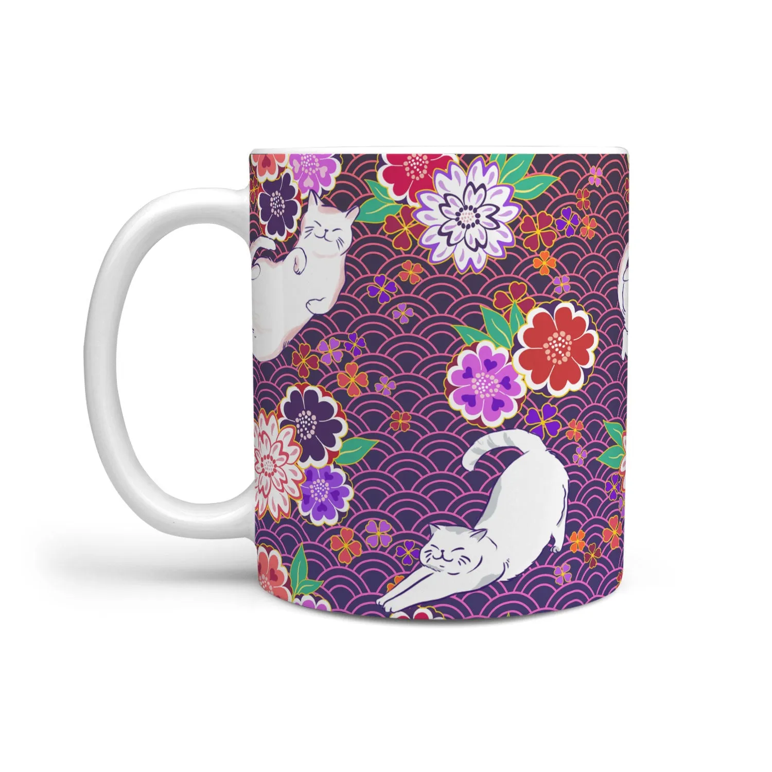 Dark Kimono Cats Mug