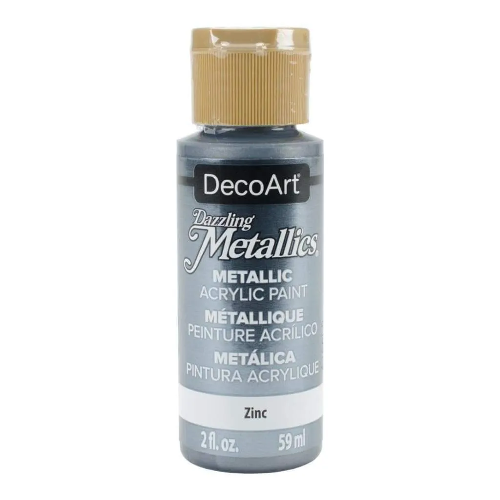 Deco Art - Dazzling Metallics Acrylic Paint 2oz - Zinc