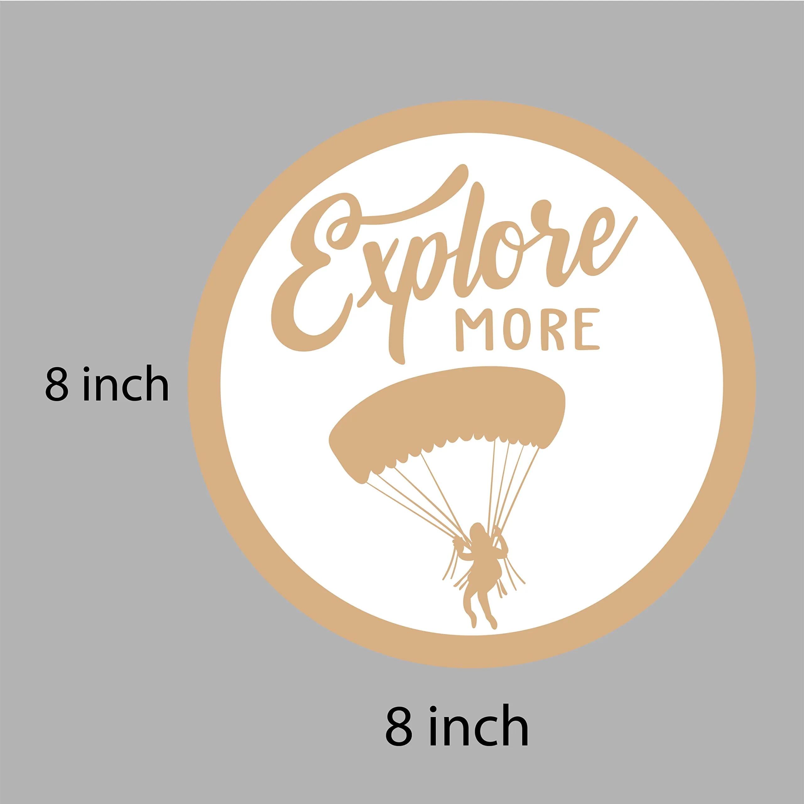 DOTME Travel Explore Mor Adventure Theme Wooden With Vinyl Sticker Decorative Wall Décor Home House Boys Kids Girls Bedroom Living Room House Hall DIY Art 8 INCH (White)