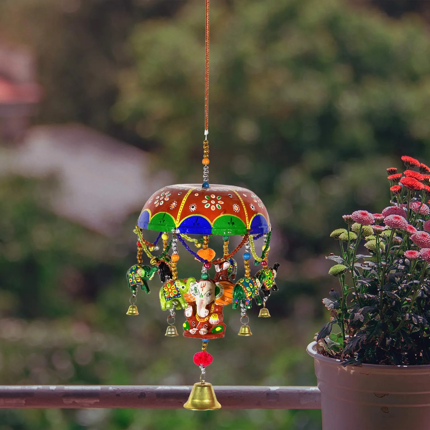 DreamKraft Paper Mache Decorative Handcrafted Artisanal Wind Chimes for Perfect for Home Garden, Patio, and Backyard Decor