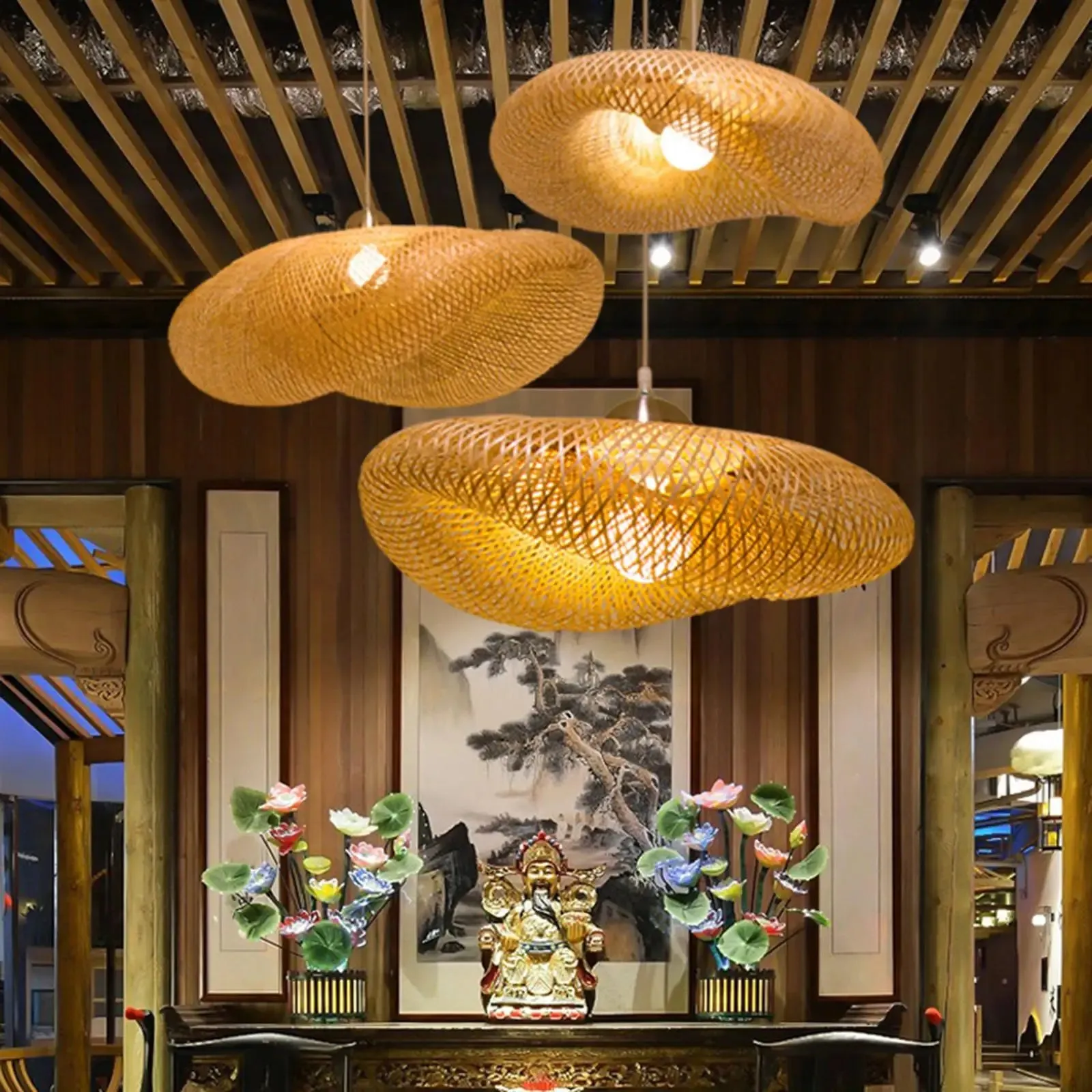 EcoLantern - Vintage Bamboo LED Pendant Lamp