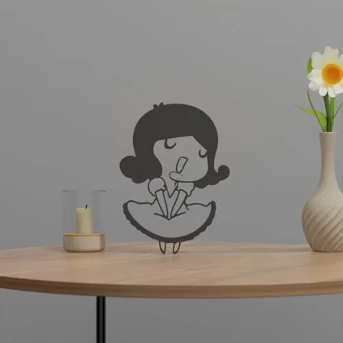 EROTNGO Cute Girl Open Mouth Figurine and Anime Home Decor for Girls – Eye-Catching Wall Art, Bedroom, and Living Room Decor – Artistic Touch with Girl Quotes for Inspirational Interiors