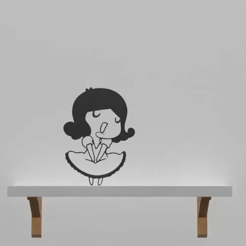 EROTNGO Cute Girl Open Mouth Figurine and Anime Home Decor for Girls – Eye-Catching Wall Art, Bedroom, and Living Room Decor – Artistic Touch with Girl Quotes for Inspirational Interiors