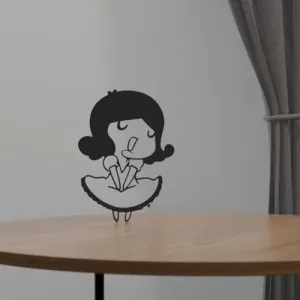 EROTNGO Cute Girl Open Mouth Figurine and Anime Home Decor for Girls – Eye-Catching Wall Art, Bedroom, and Living Room Decor – Artistic Touch with Girl Quotes for Inspirational Interiors