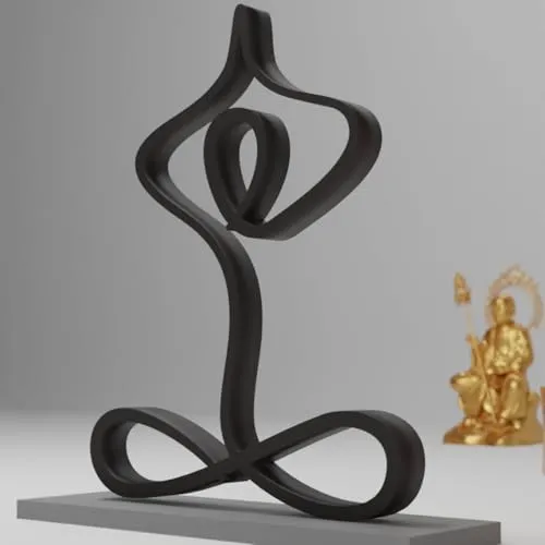EROTNGO Yoga Lover Decor - Minimalist Meditation Statue and Peace Sculpture | Unique Figurine for Shelf and Wall Gifts | Zen Home Decor, Relaxation Accent, Spiritual Art, Mindfulness Decor
