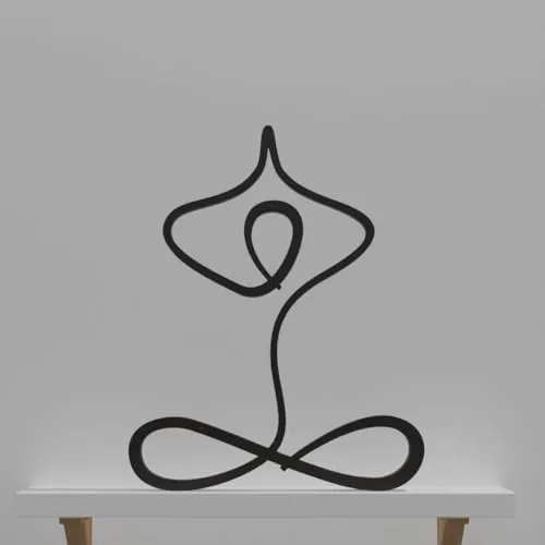 EROTNGO Yoga Lover Decor - Minimalist Meditation Statue and Peace Sculpture | Unique Figurine for Shelf and Wall Gifts | Zen Home Decor, Relaxation Accent, Spiritual Art, Mindfulness Decor