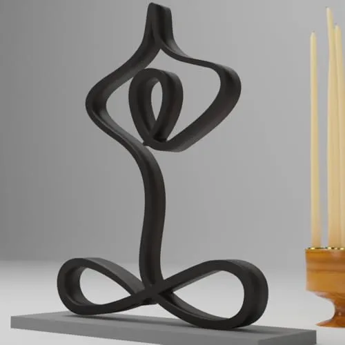 EROTNGO Yoga Lover Decor - Minimalist Meditation Statue and Peace Sculpture | Unique Figurine for Shelf and Wall Gifts | Zen Home Decor, Relaxation Accent, Spiritual Art, Mindfulness Decor