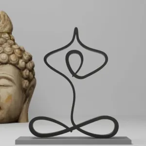 EROTNGO Yoga Lover Decor - Minimalist Meditation Statue and Peace Sculpture | Unique Figurine for Shelf and Wall Gifts | Zen Home Decor, Relaxation Accent, Spiritual Art, Mindfulness Decor