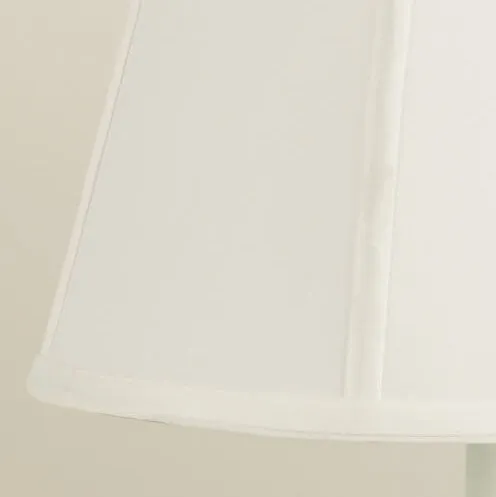 European Light Luxury Pleated Fabric Cone Ceramic Round Base 1-Light Table Lamp