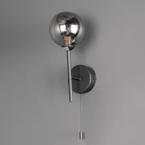 Ferrol Smoked Glass Wall Light