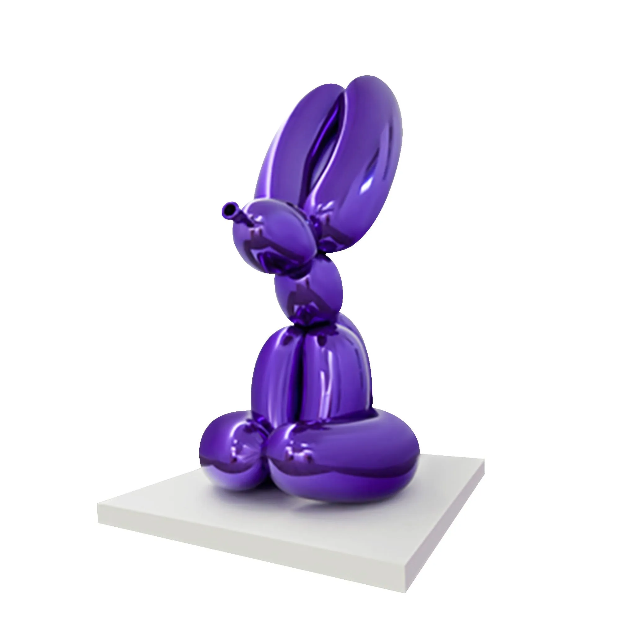 FINEST Custom Purple Balloon Bunny Fiberglass Sculpture FF-032
