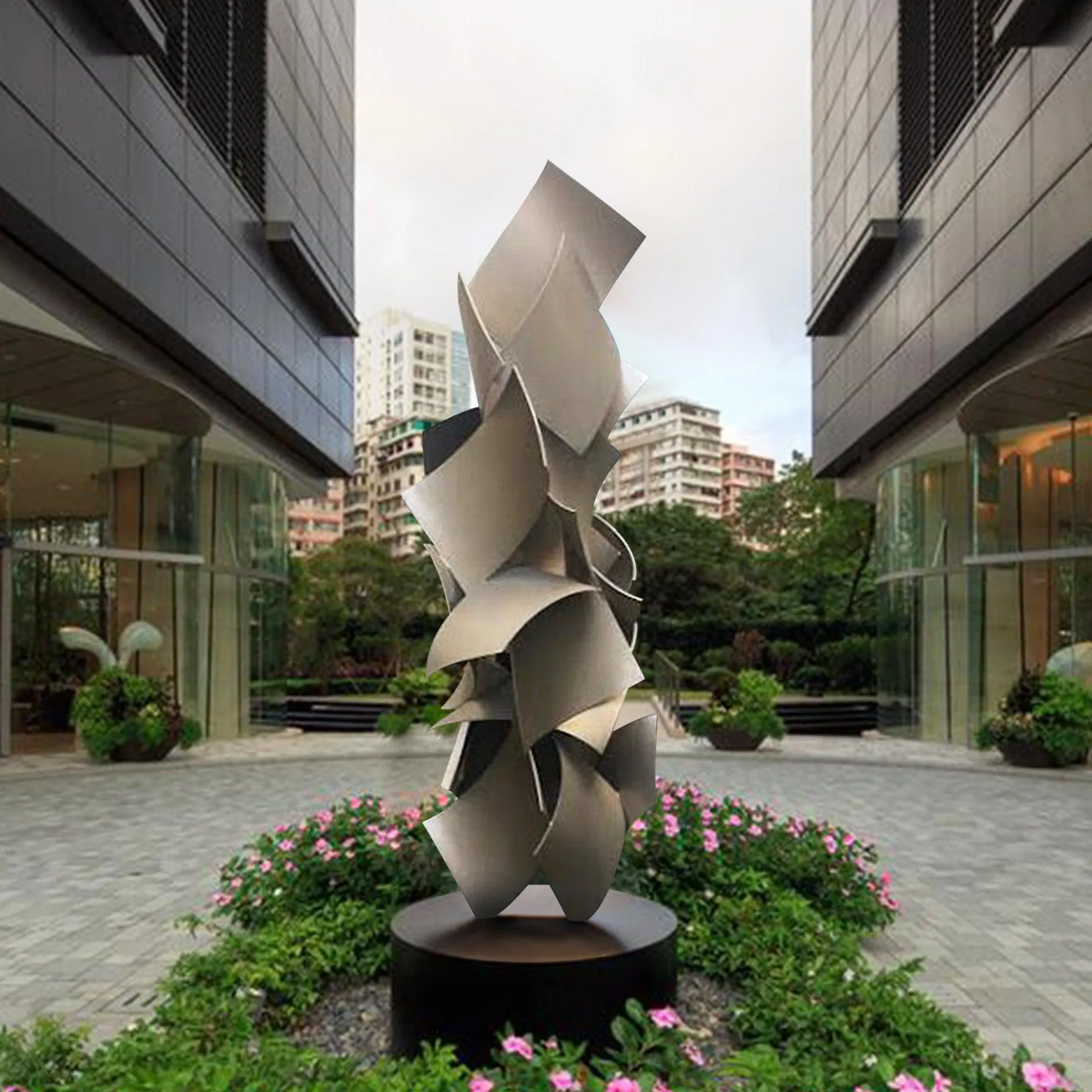 FINEST Modern Abstract Metal Sculpture for Outdoor Landscape FS-063
