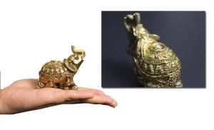 Golden Elephant Figurines