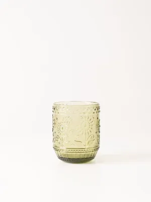 Green Embossed Glass