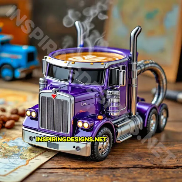 Handcrafted Semi Truck Coffee Mug