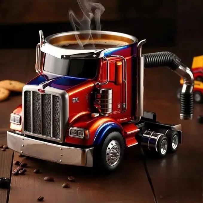 Handcrafted Semi Truck Coffee Mug