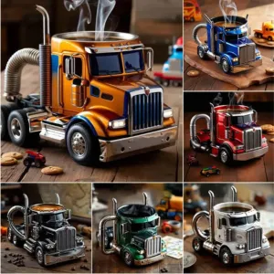 Handcrafted Semi Truck Coffee Mug