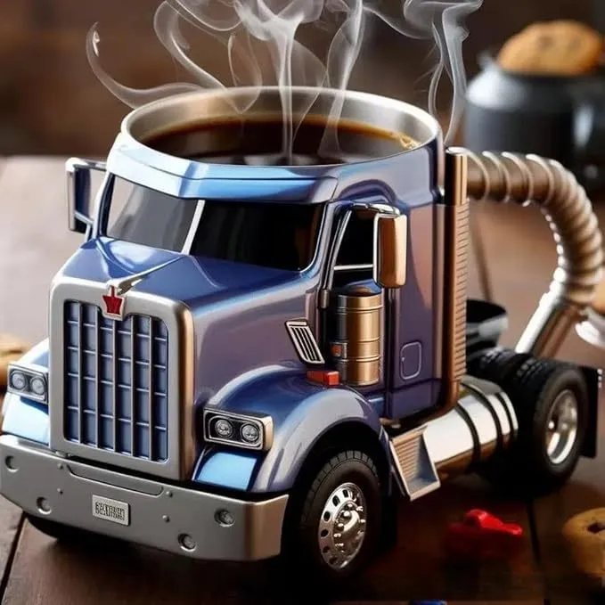 Handcrafted Semi Truck Coffee Mug