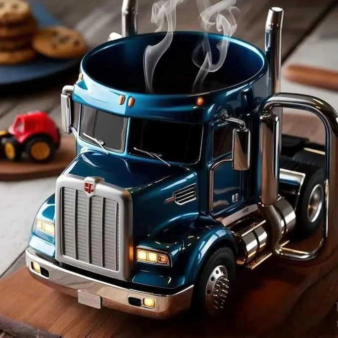 Handcrafted Semi Truck Coffee Mug