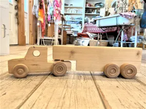 Handcrafted Wooden Baby Toys - Semi Truck   Trailer