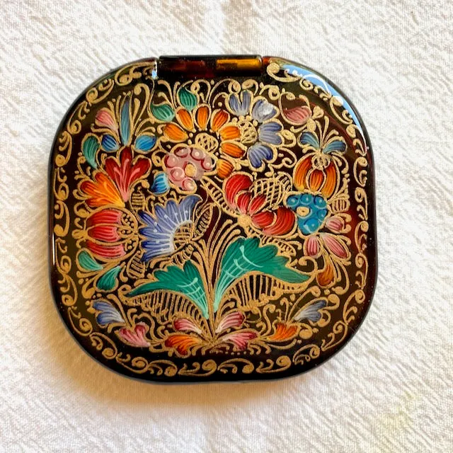 Handpainted Laca Compact Mirror