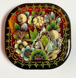 Handpainted Laca Compact Mirror