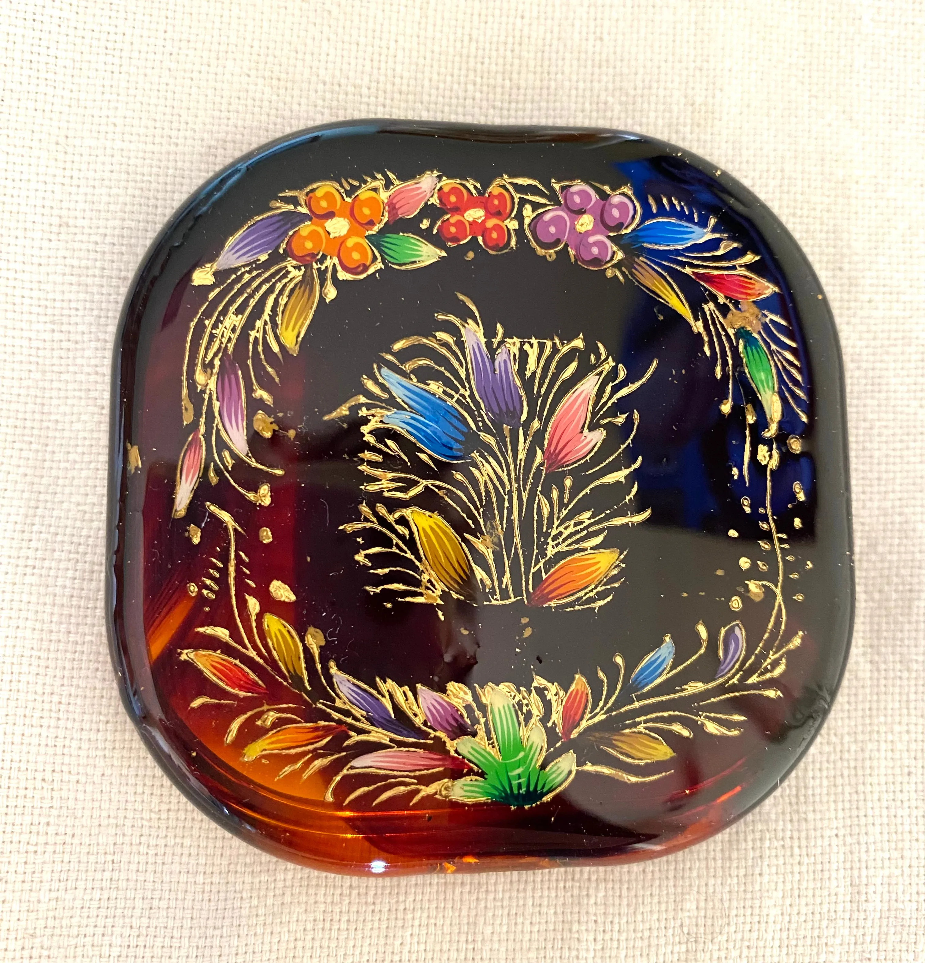 Handpainted Laca Compact Mirror
