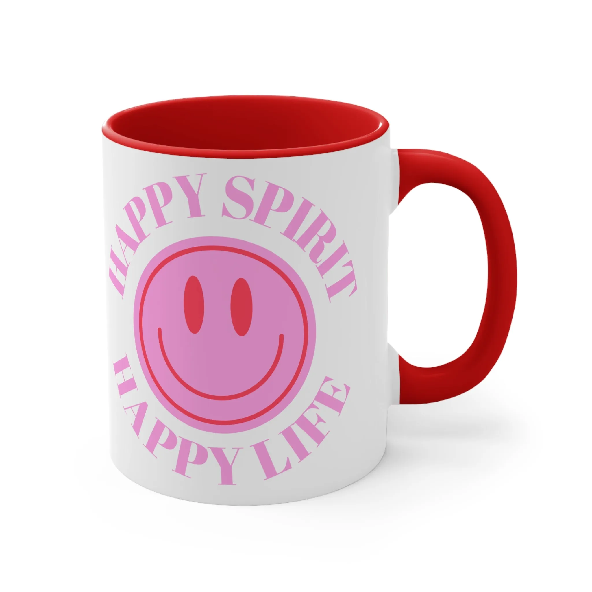 Happy Spirit Happy Life Aesthetic Mug, Smiley Face Mug, Trendy Coffee Mug, Tumblr Mug, Aesthetic Happy Life Gift, Aesthetic Happy Life
