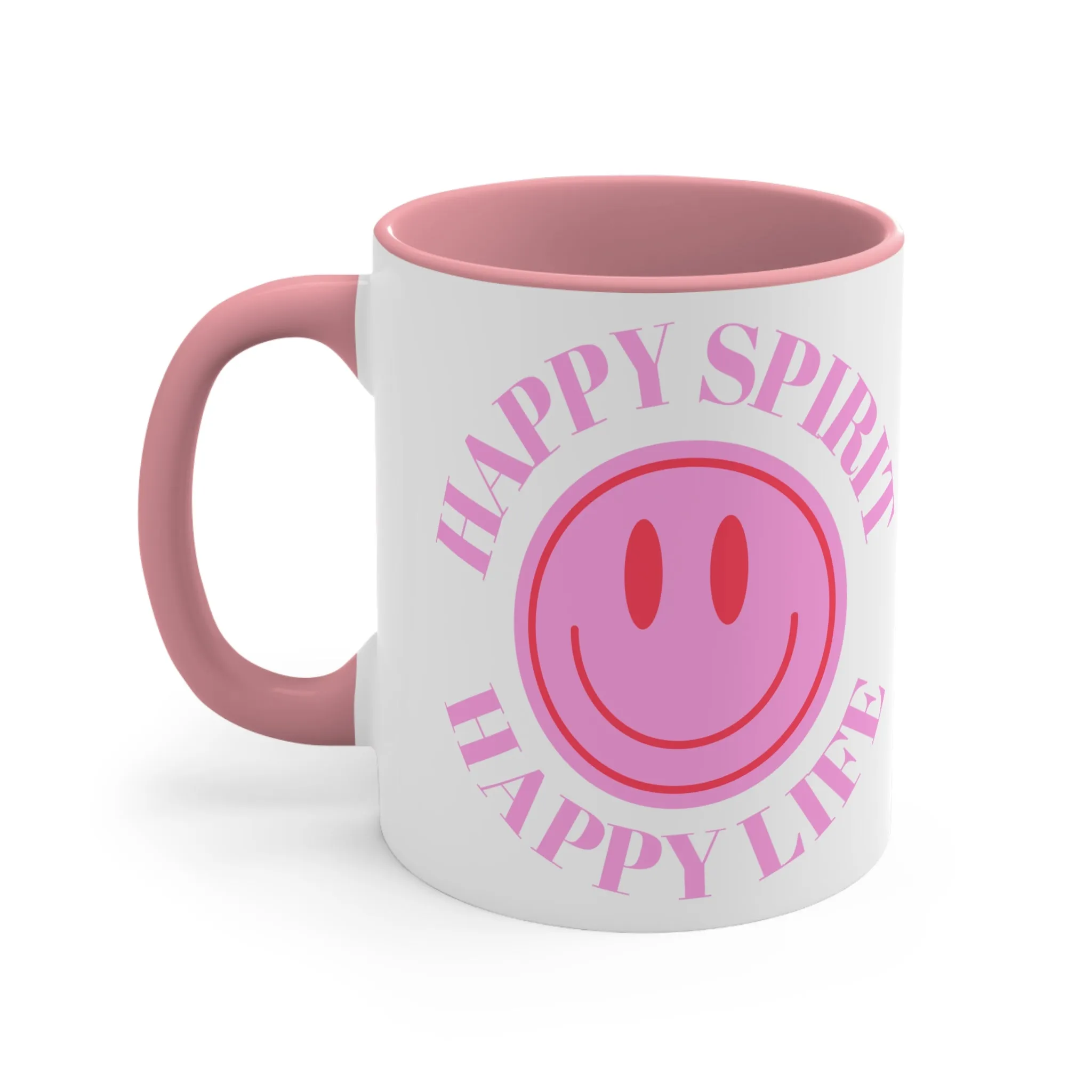 Happy Spirit Happy Life Aesthetic Mug, Smiley Face Mug, Trendy Coffee Mug, Tumblr Mug, Aesthetic Happy Life Gift, Aesthetic Happy Life