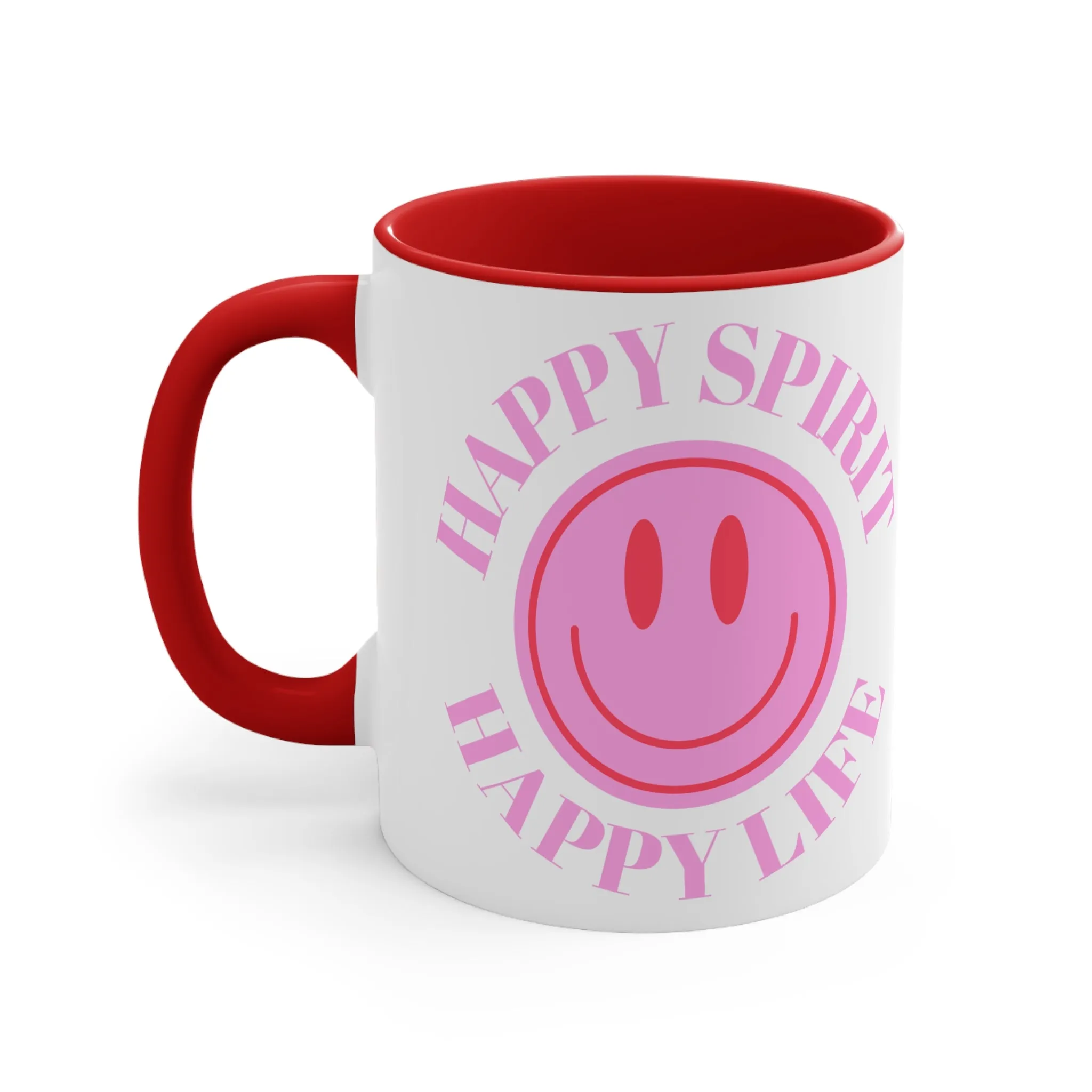 Happy Spirit Happy Life Aesthetic Mug, Smiley Face Mug, Trendy Coffee Mug, Tumblr Mug, Aesthetic Happy Life Gift, Aesthetic Happy Life