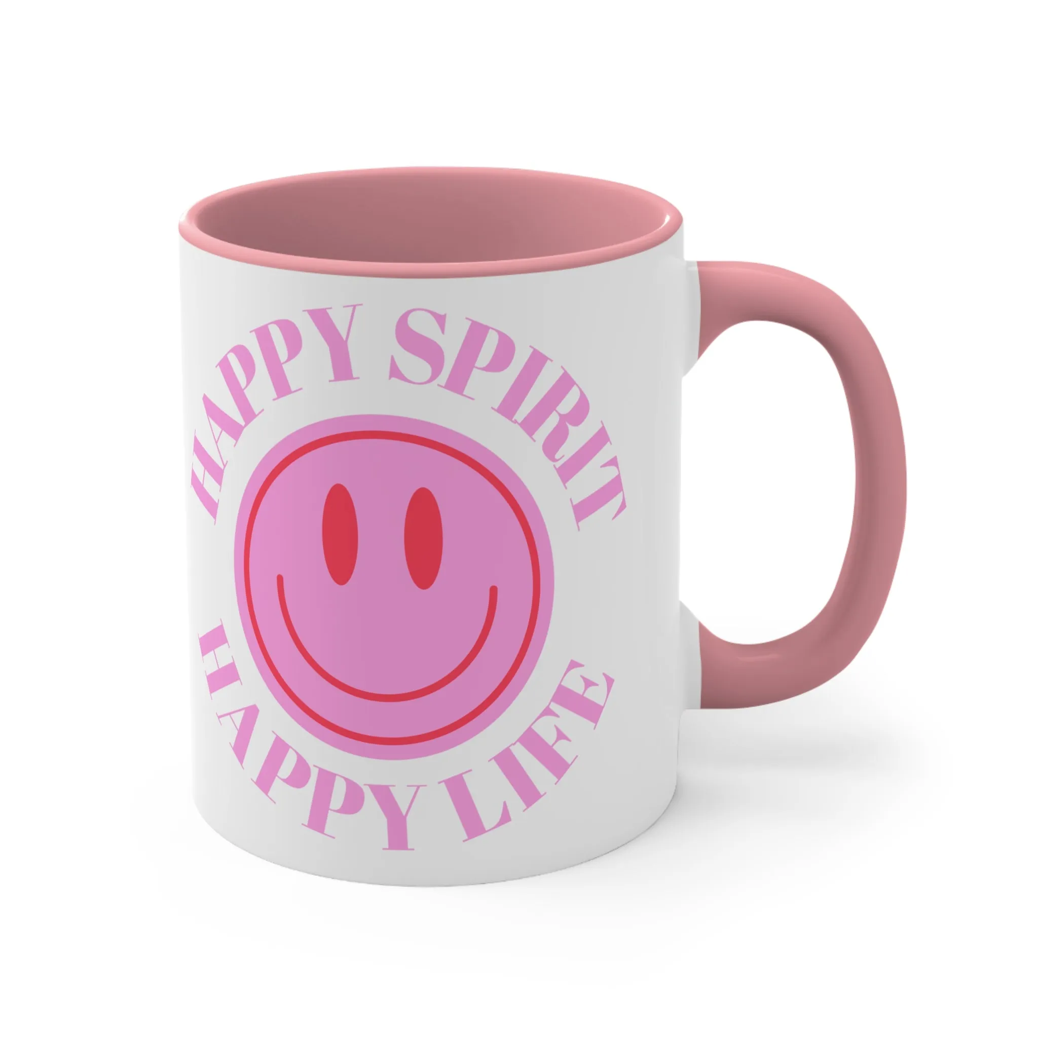 Happy Spirit Happy Life Aesthetic Mug, Smiley Face Mug, Trendy Coffee Mug, Tumblr Mug, Aesthetic Happy Life Gift, Aesthetic Happy Life