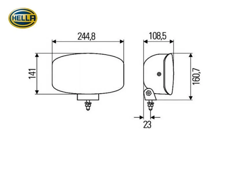 Hella Jumbo 320 FF with Parking Light *Most Popular*