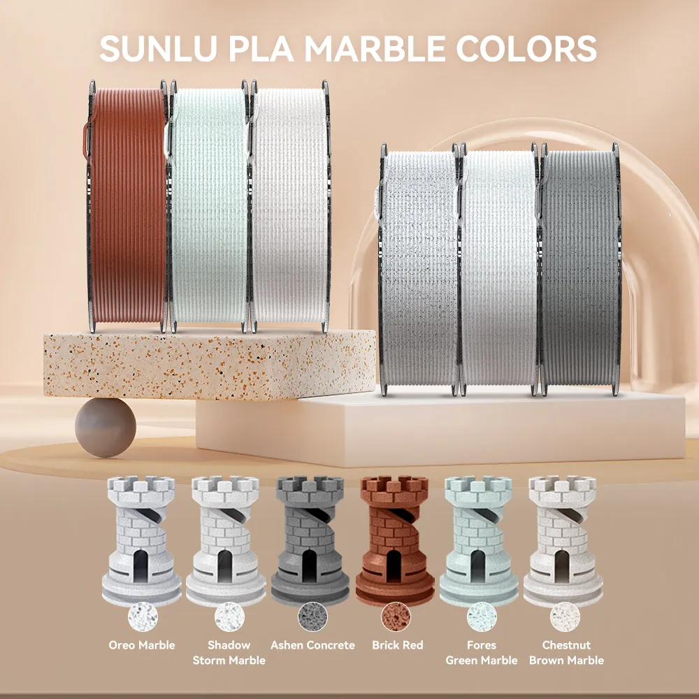 High Speed PLA Marble 3D Printer Filament 1KG