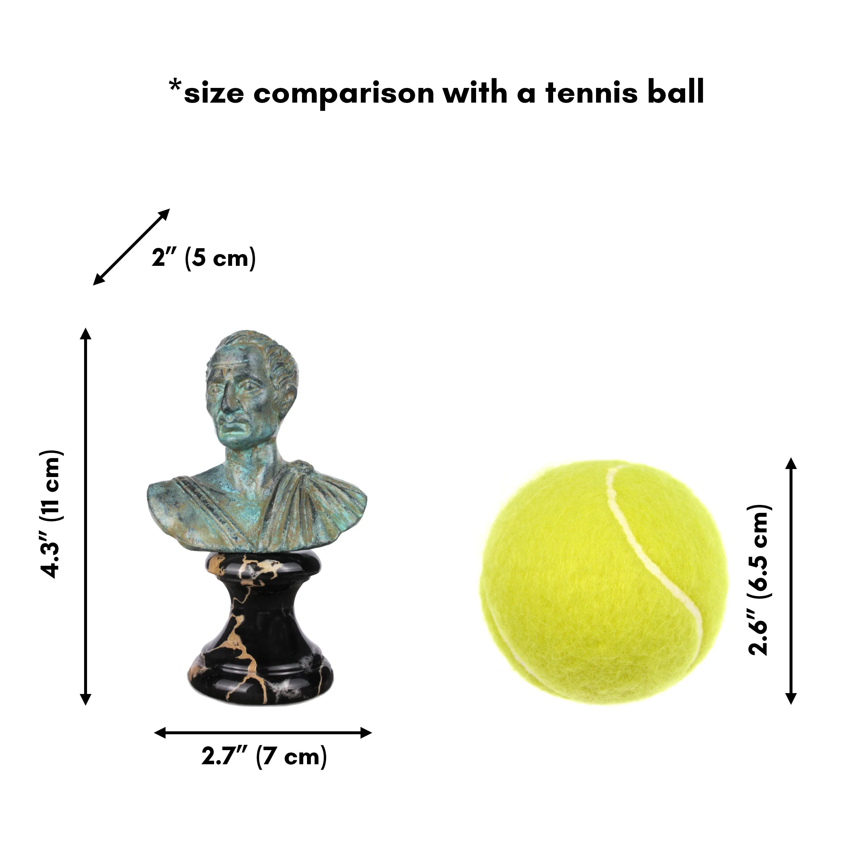 Julius Caesar Bust (Green Bronze)