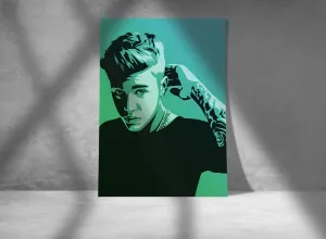 Justin Bieber Poster, Custom Music Print, Music Poster, Custom Poster, Home Decor, Wall Hangings, Pop Star, Singer Print