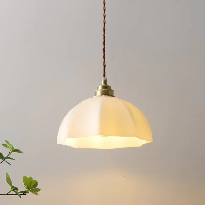 Klimt Glass and Brass Pendant Light