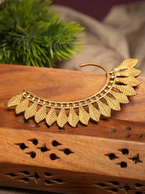 Leaf Handcrafted Brass Earcuff