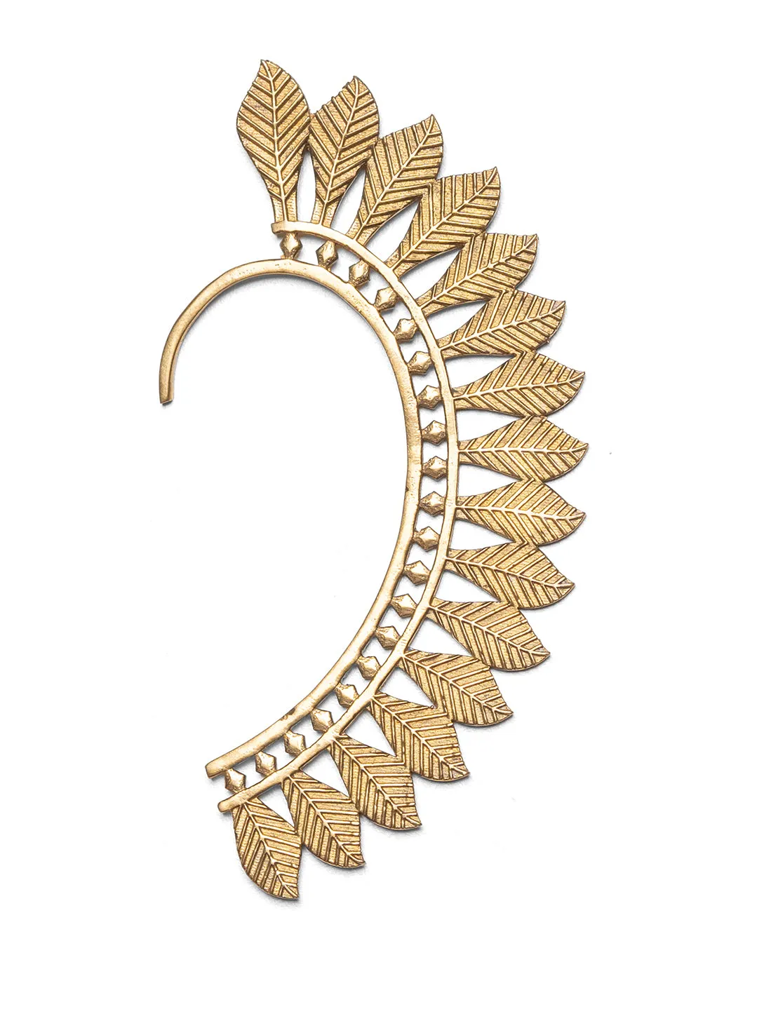 Leaf Handcrafted Brass Earcuff