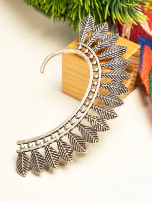 Leaf Handcrafted Silver Plated Earcuff