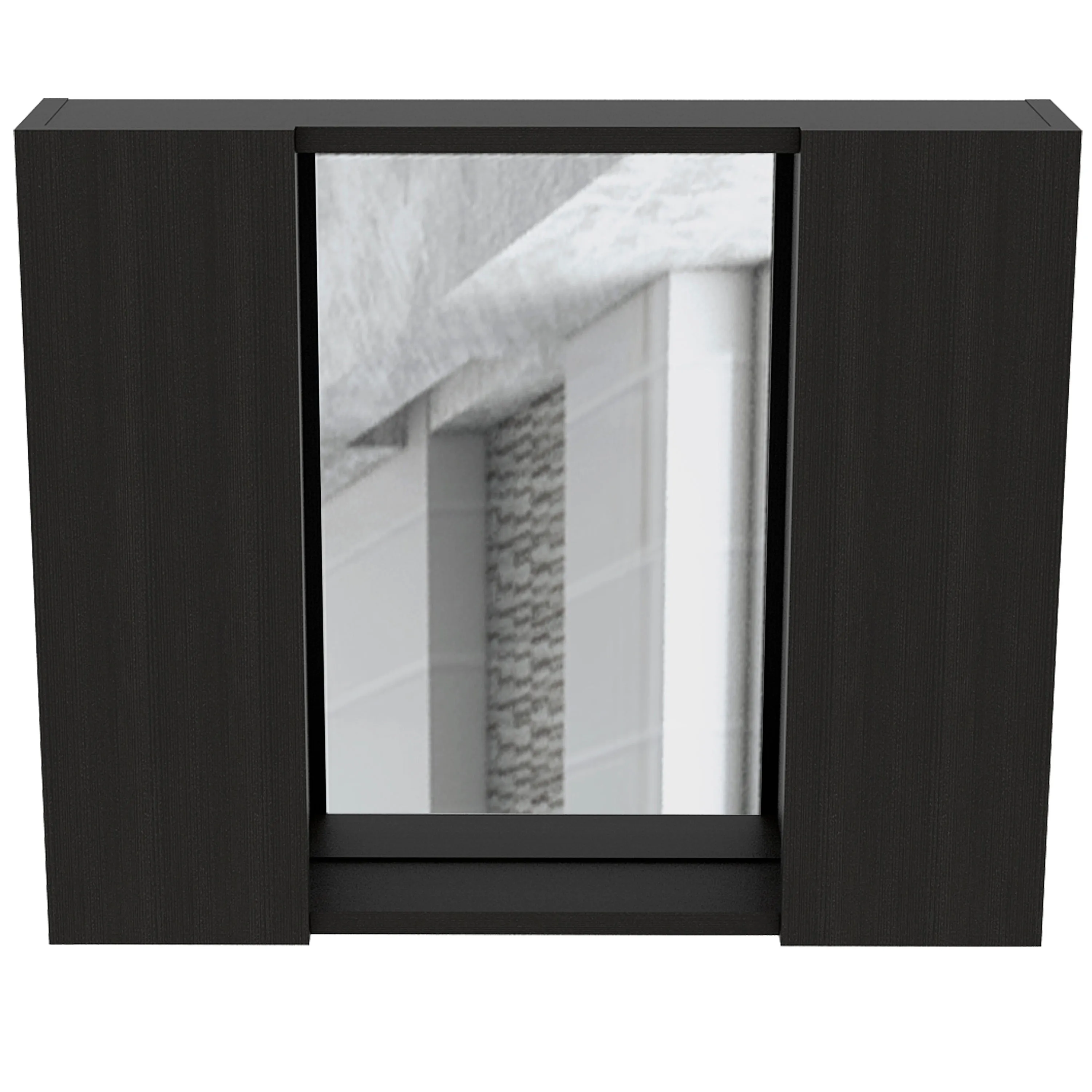 Medicine Cabinet, Double Door, Mirror, One External Shelf
