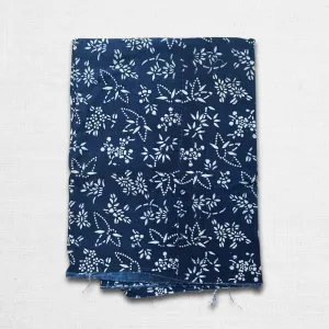 Mid 20th-century 54.5" x 59" Chinese Textile Panel "Auspicious Flowers & Bamboo" (#CT06)