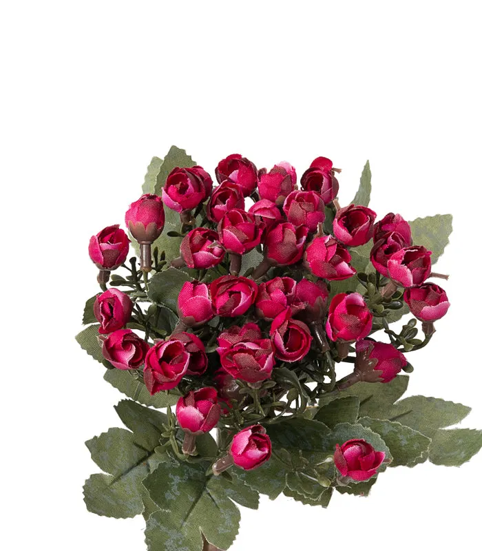 Miniature bud rose Dark Pink- Set of 2