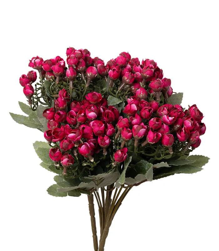 Miniature bud rose Dark Pink- Set of 2