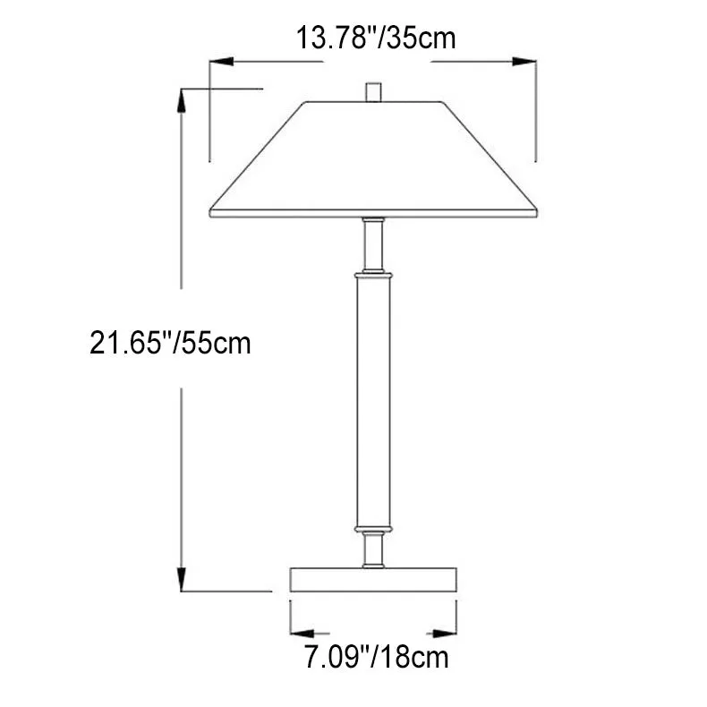 Modern Light Luxury Cone Leather Column 2-Light Table Lamp