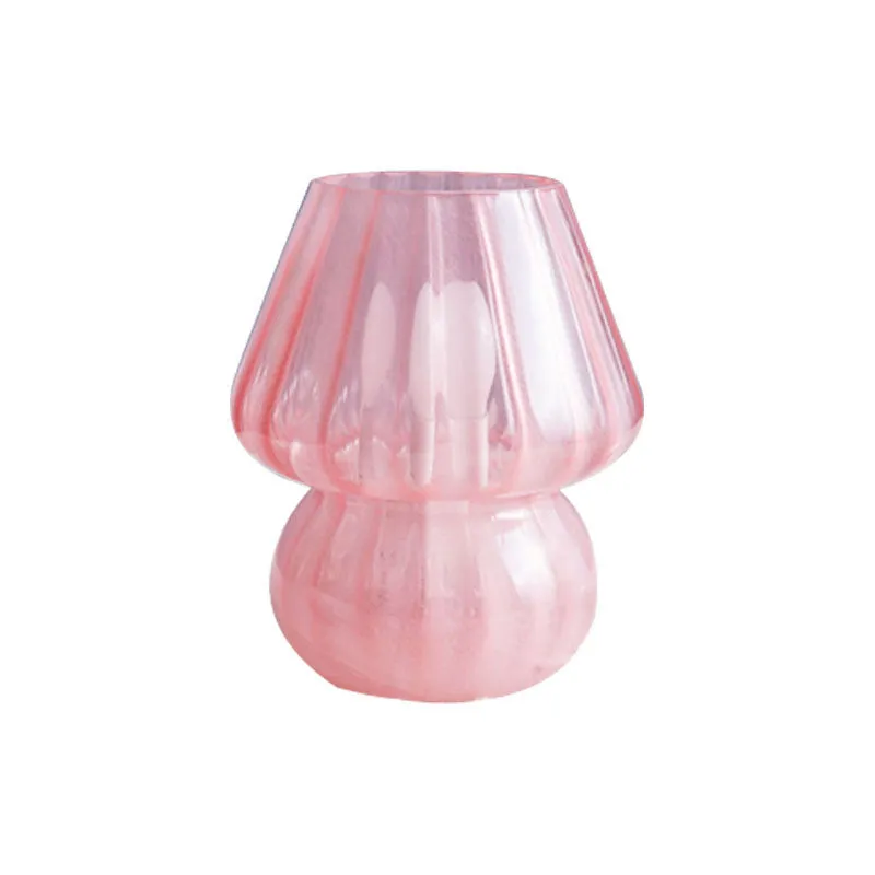 Modern Simplicity Glass Mushroom 1-Light Table Lamp For Bedroom