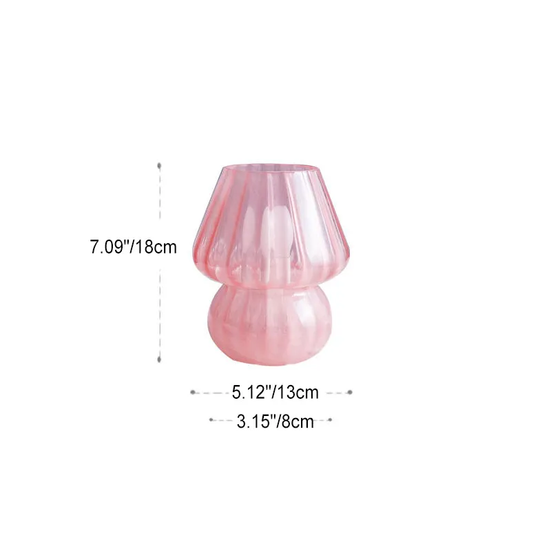 Modern Simplicity Glass Mushroom 1-Light Table Lamp For Bedroom