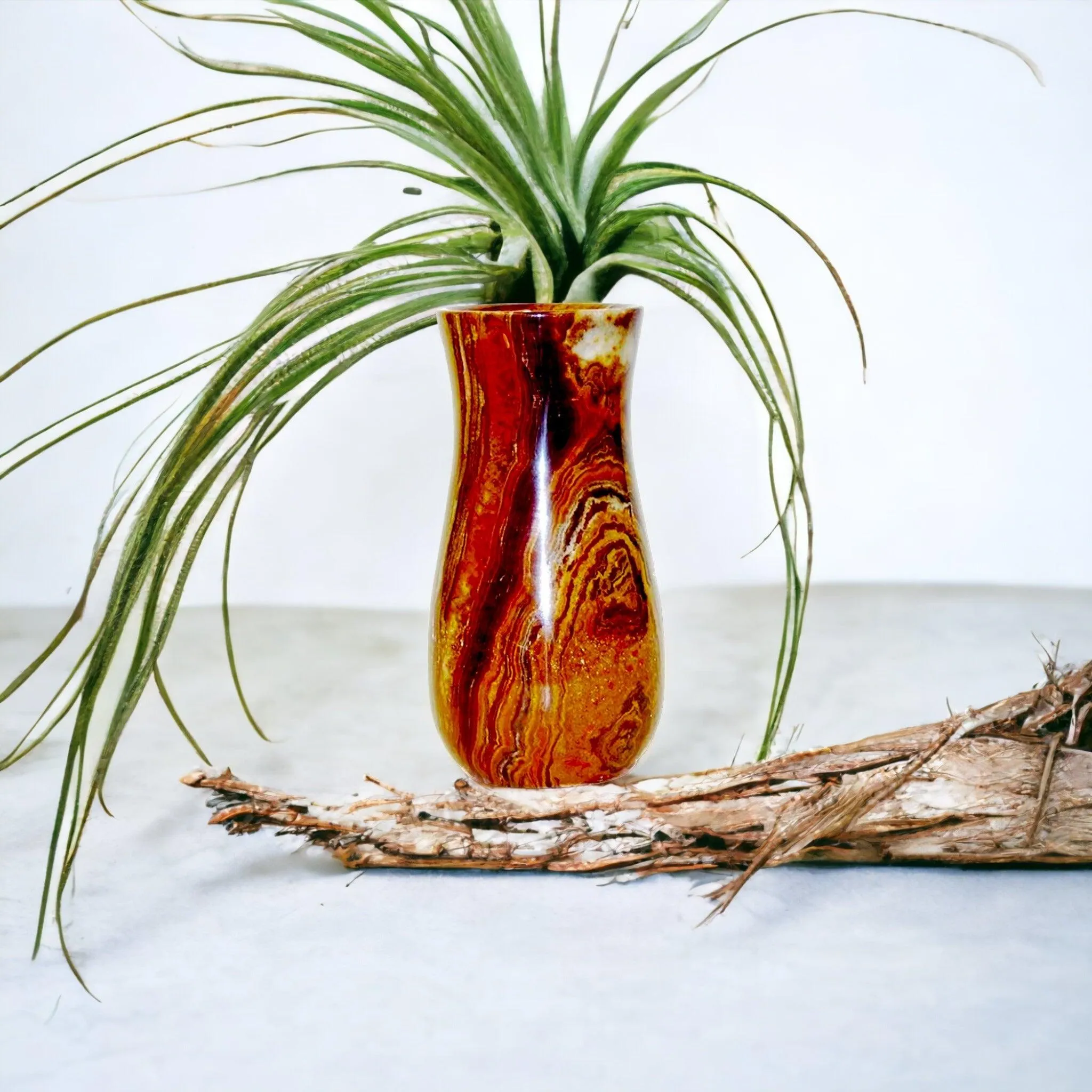 Multi Brown Onyx  9 inch Vase