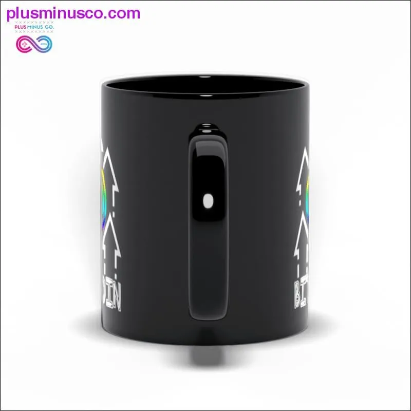 Multicolor Bitcoin Black Mugs